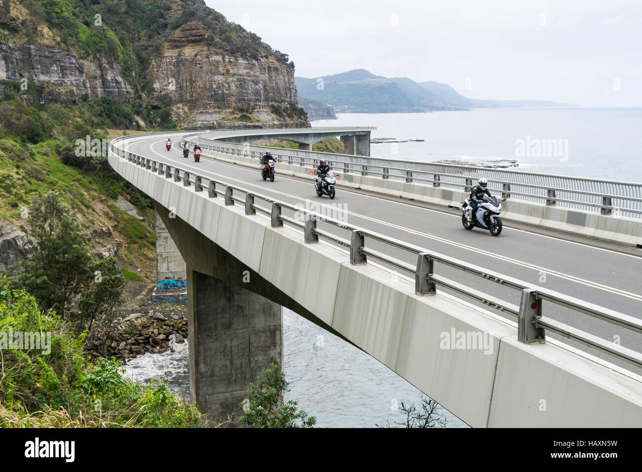 Der Sea Cliff Bridge in Coalcliffe, New South Wales, Australien Stockfoto