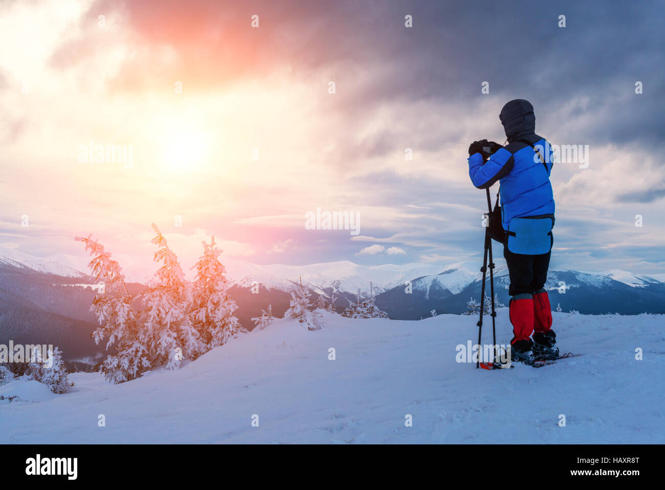 Snovy Berg im winter Stockfoto