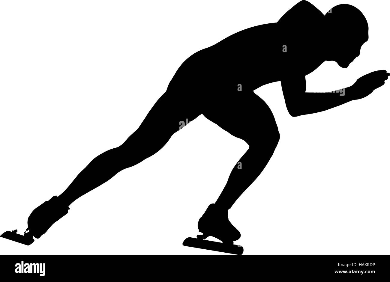 Mann Speedskater Vektor Illustration Stockfoto