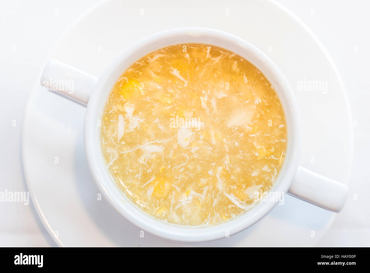 Zuckermais und Krabbensuppe, Groumet chinesische Küche Stockfoto