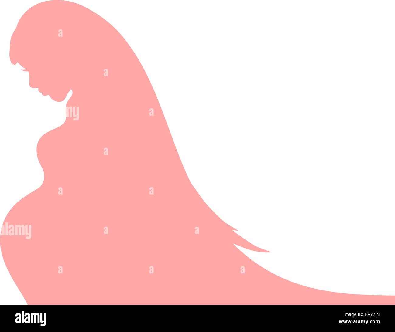 Zusammenfassung Hintergrund mit schwangeren Frauen-Silhouette für Ihr design Stock Vektor