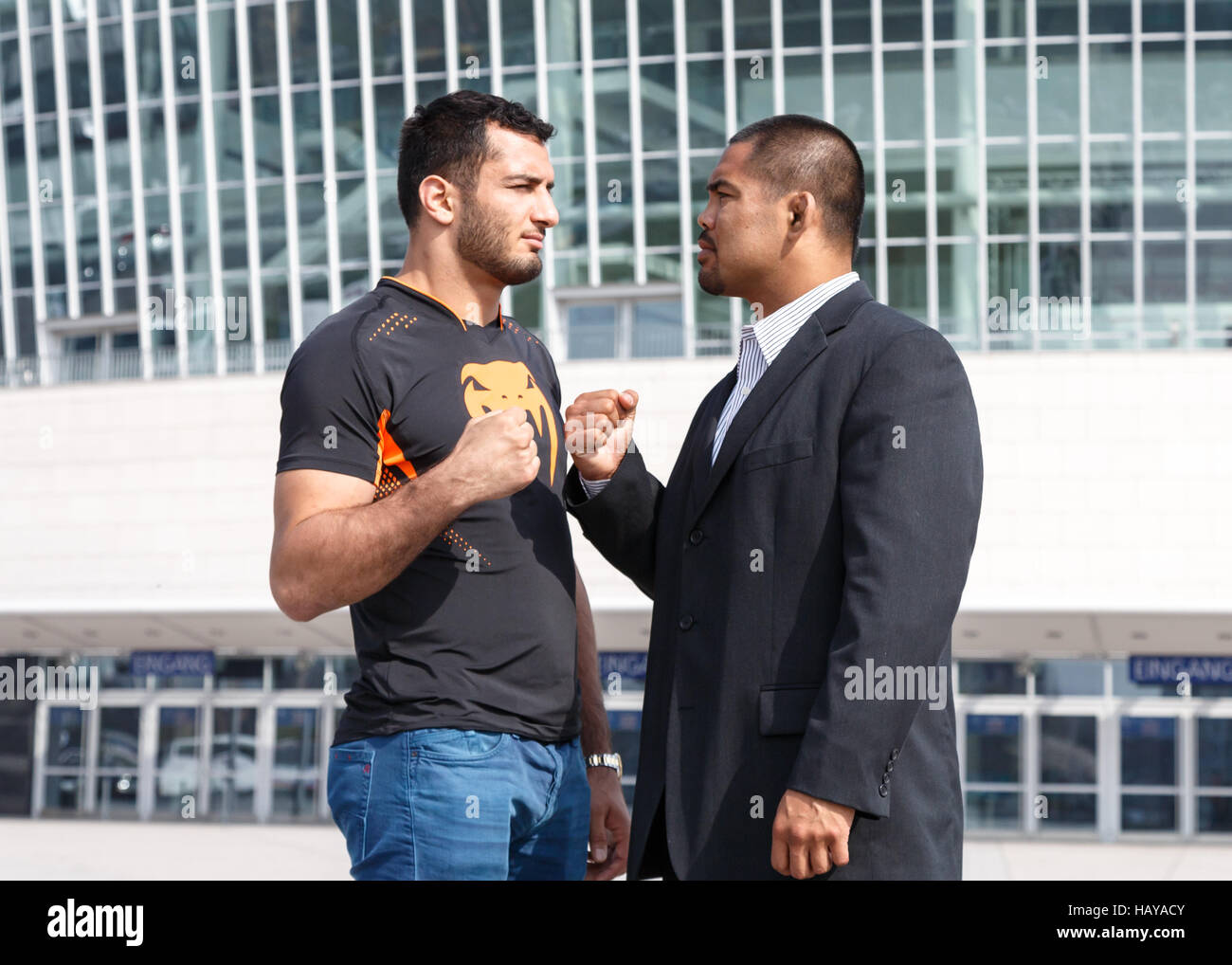 UFC KAMPF NACHT BERLIN: MUNOZ VS MOUSASI Stockfoto