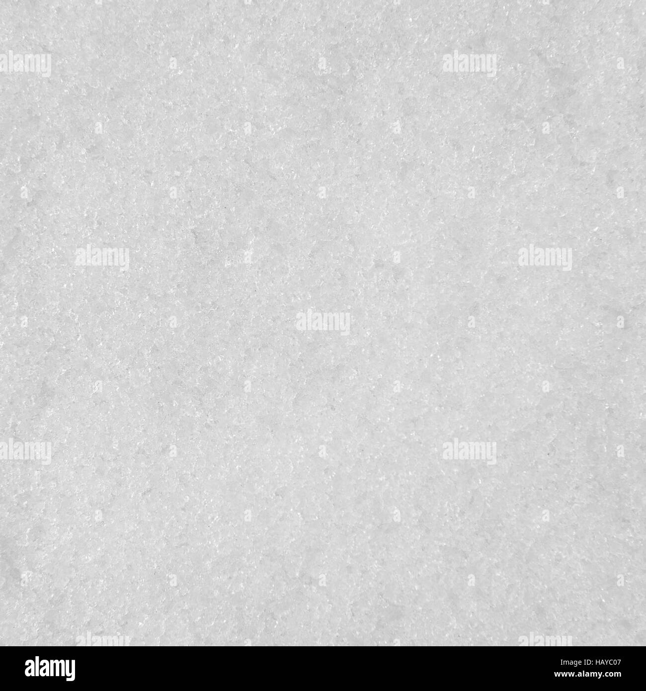 Struktur aus weißem Schnee. Stockfoto