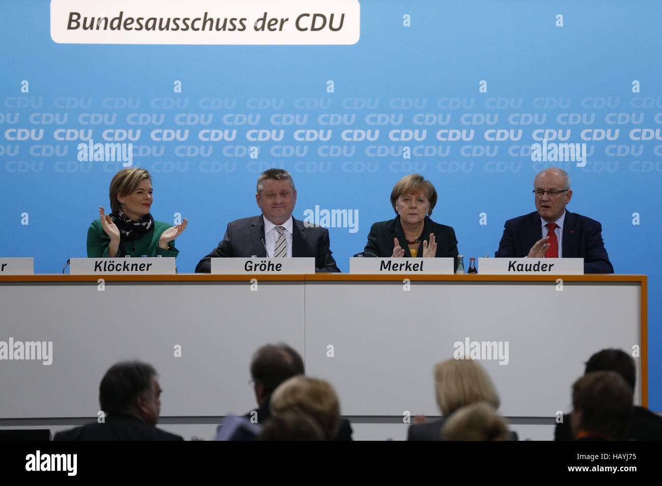 CDU sagen ja zu der Koalition Vertrag. Stockfoto