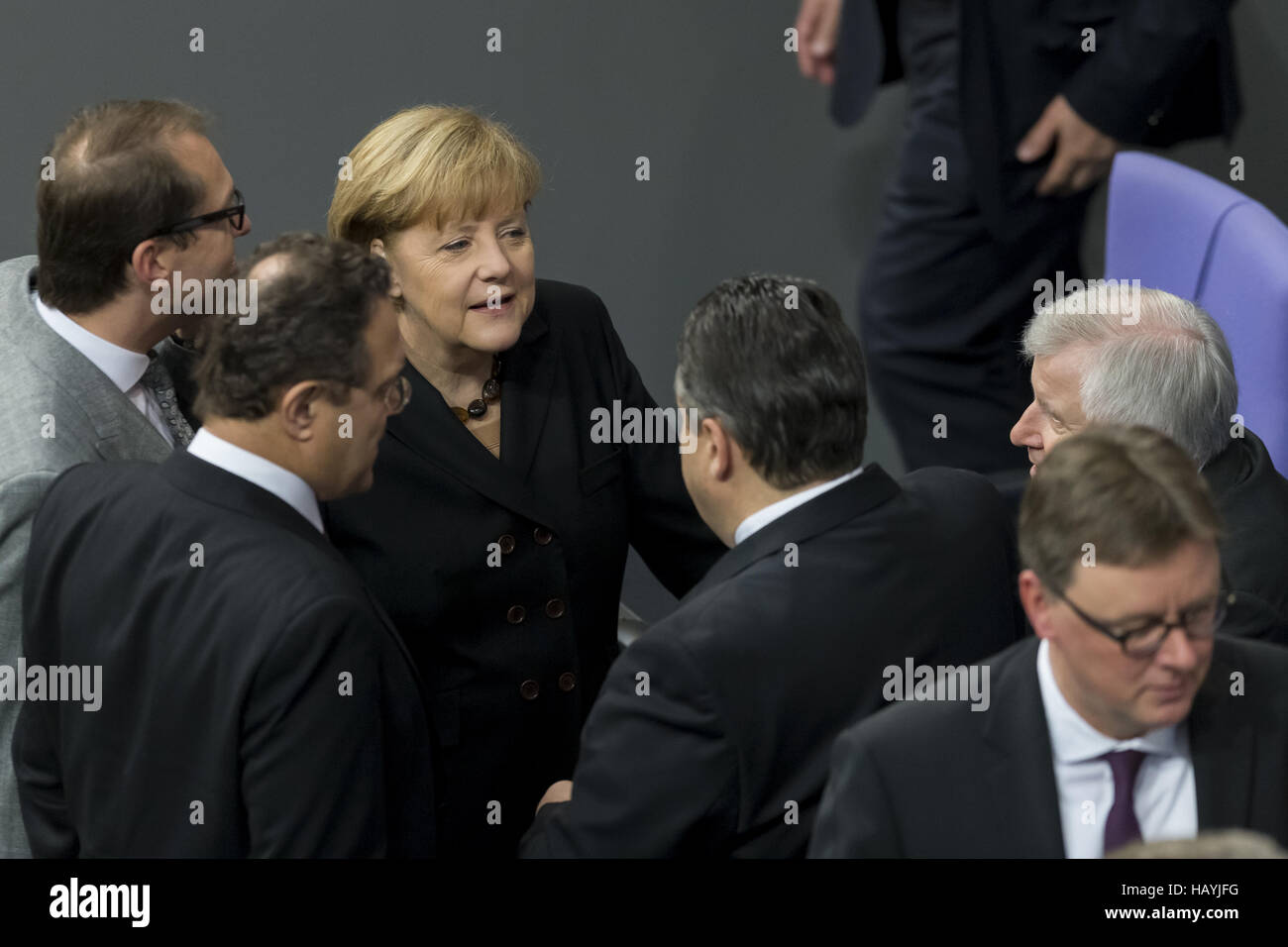 4 Jahre mehr Merkel Stockfoto