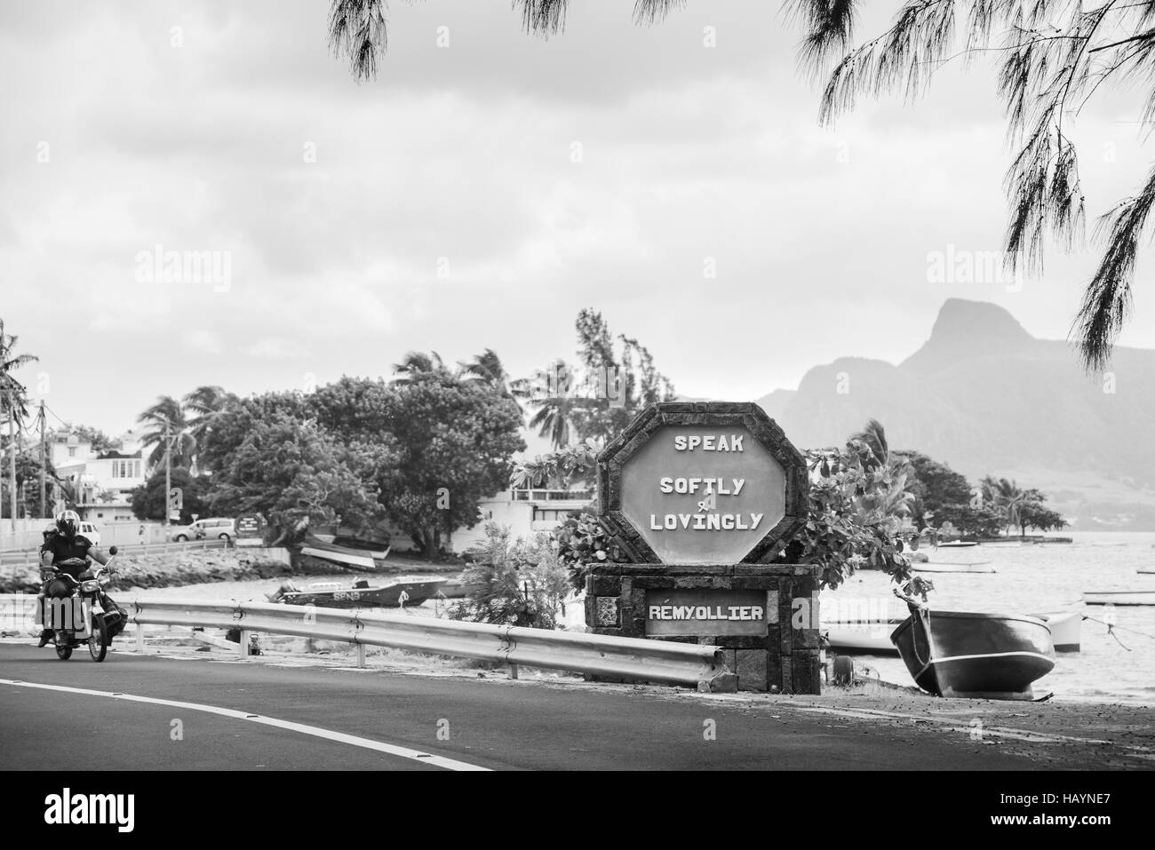 Pointe d ' Esny, Mauritius Stockfoto