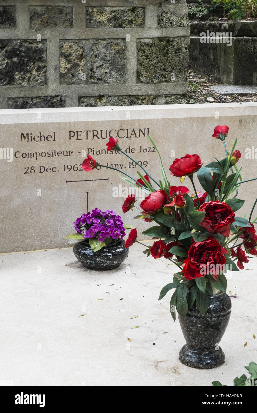 Graveside Michel Petrucciani Stockfoto