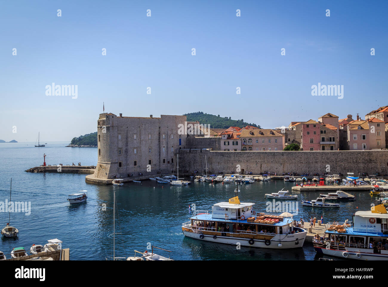 Hafen von Dubrovnik Stockfoto