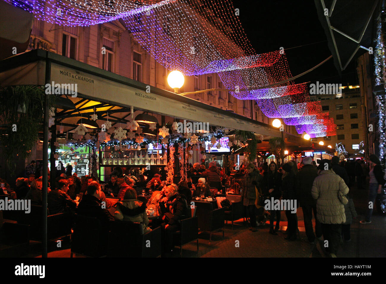 Advent in Zagreb 2016., Stadt Nachtleben, Kroatien, Europa, 9 Stockfoto