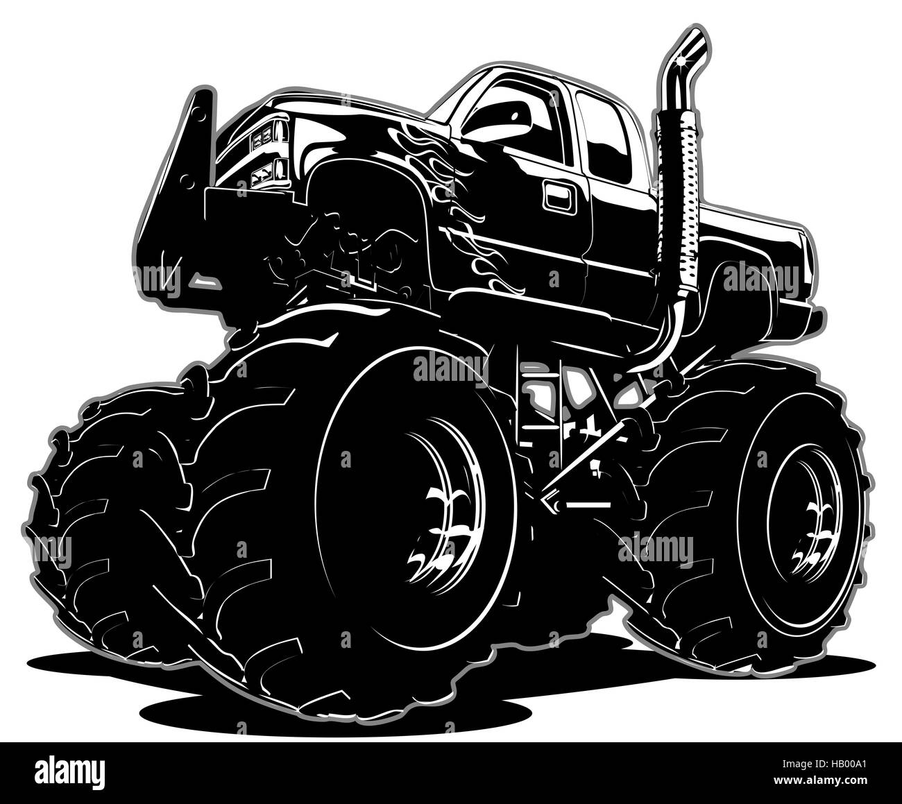 Cartoon-Monster-Truck Stockfoto