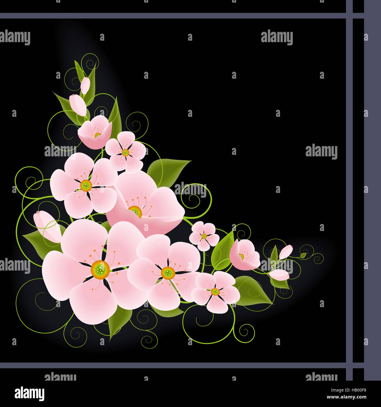 Florale Muster Frühling Hintergrund Stockfoto