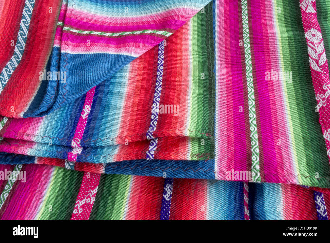 Quechua-farbigen, typisch, Decke Stockfoto