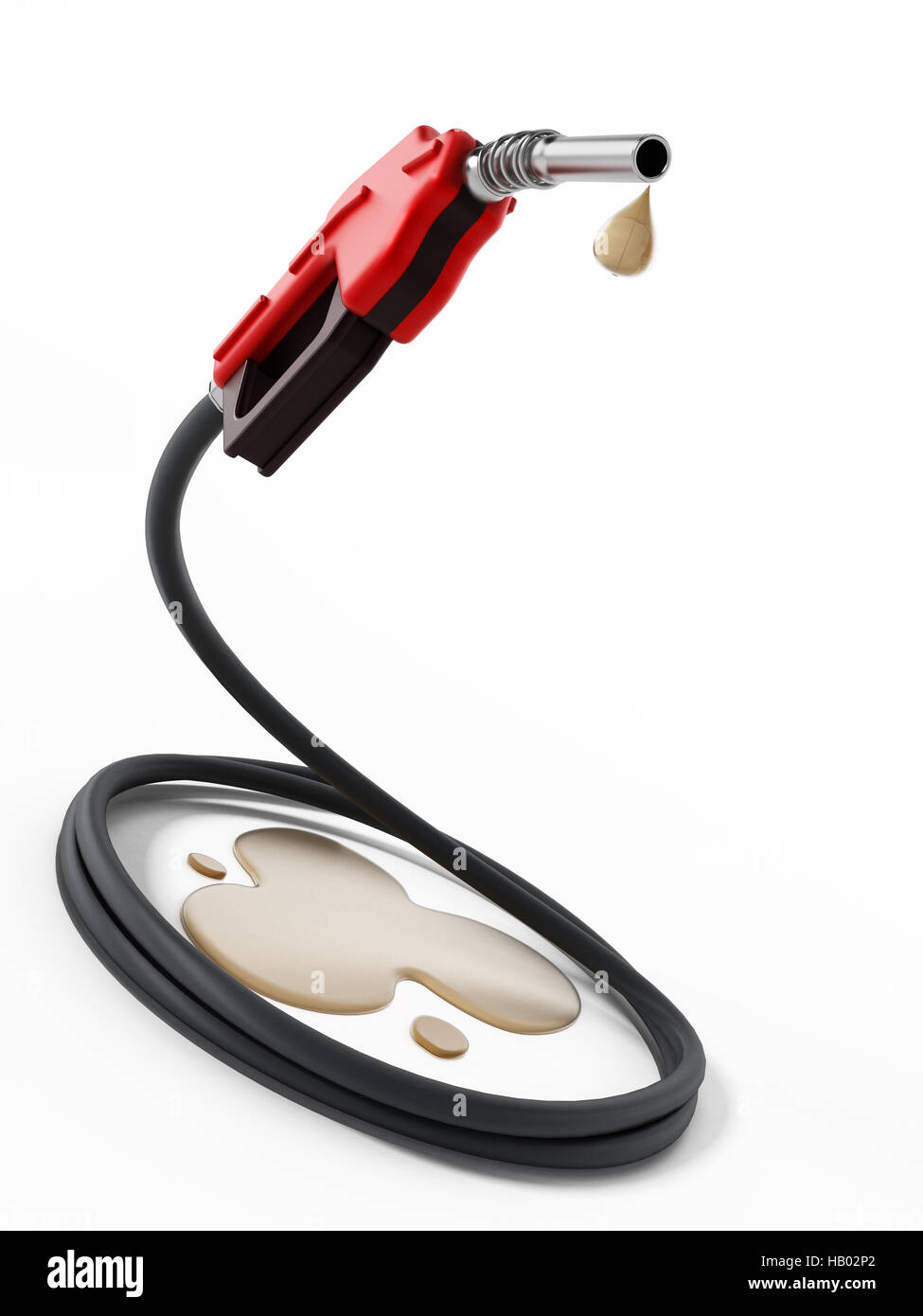 Schreiben Sie an das Ende der Interessenvereinigung Pumpe. 3D Illustration. Stockfoto