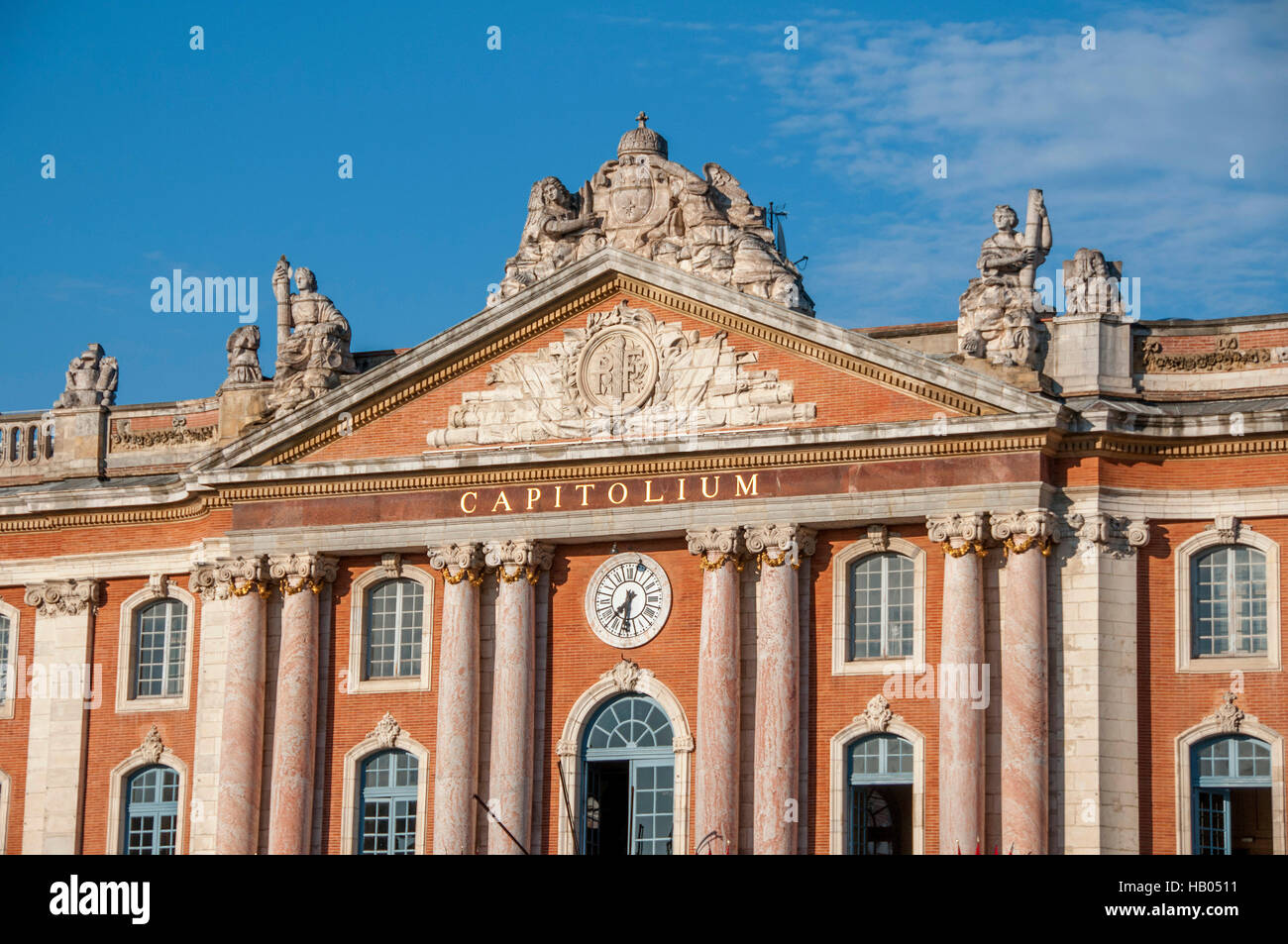 Capitole de Toulouse / das Rathaus in der Place du Capitole, Toulouse, Midi-Pyrenäen, Frankreich Stockfoto
