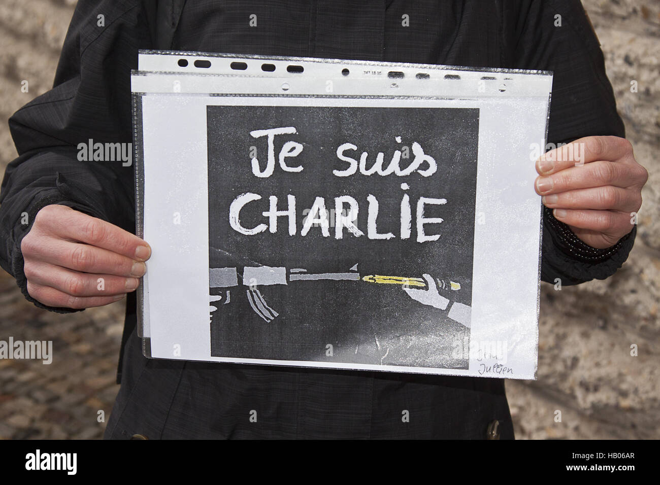 Je Suis Charlie Stockfoto