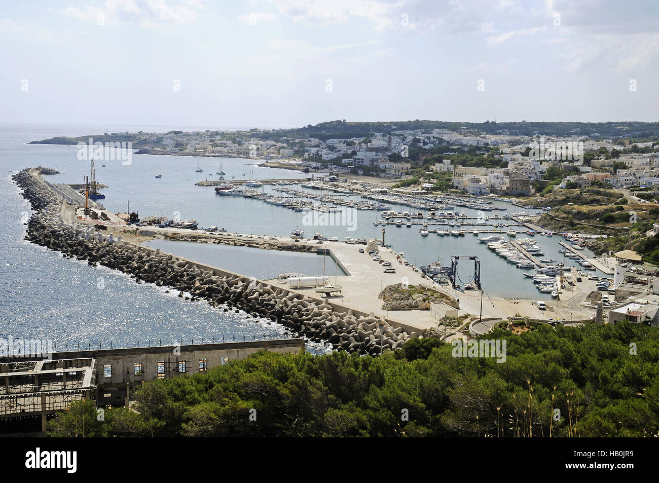 Hafen von Santa Maria di Leuca, Apulien, Italien Stockfoto