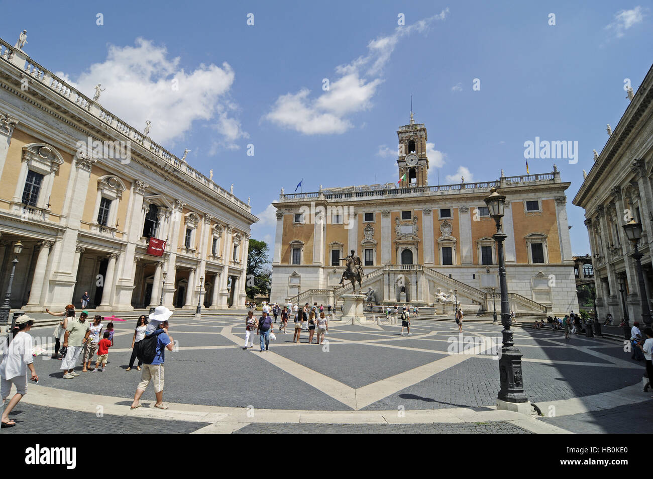 Senatorio Palace, Kapitolsplatz, Rom, Italien Stockfoto