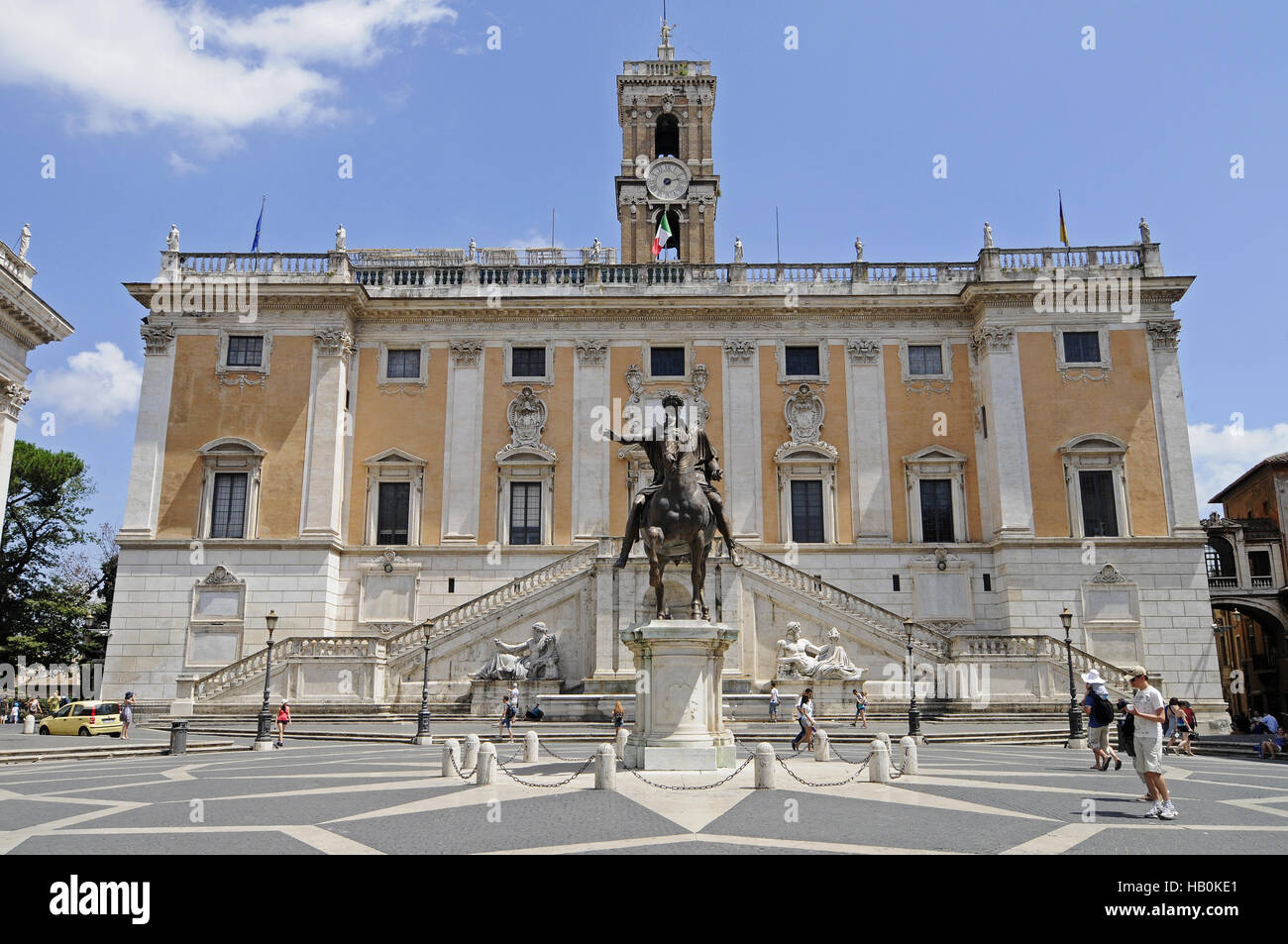 Senatorio Palace, Kapitolsplatz, Rom, Italien Stockfoto