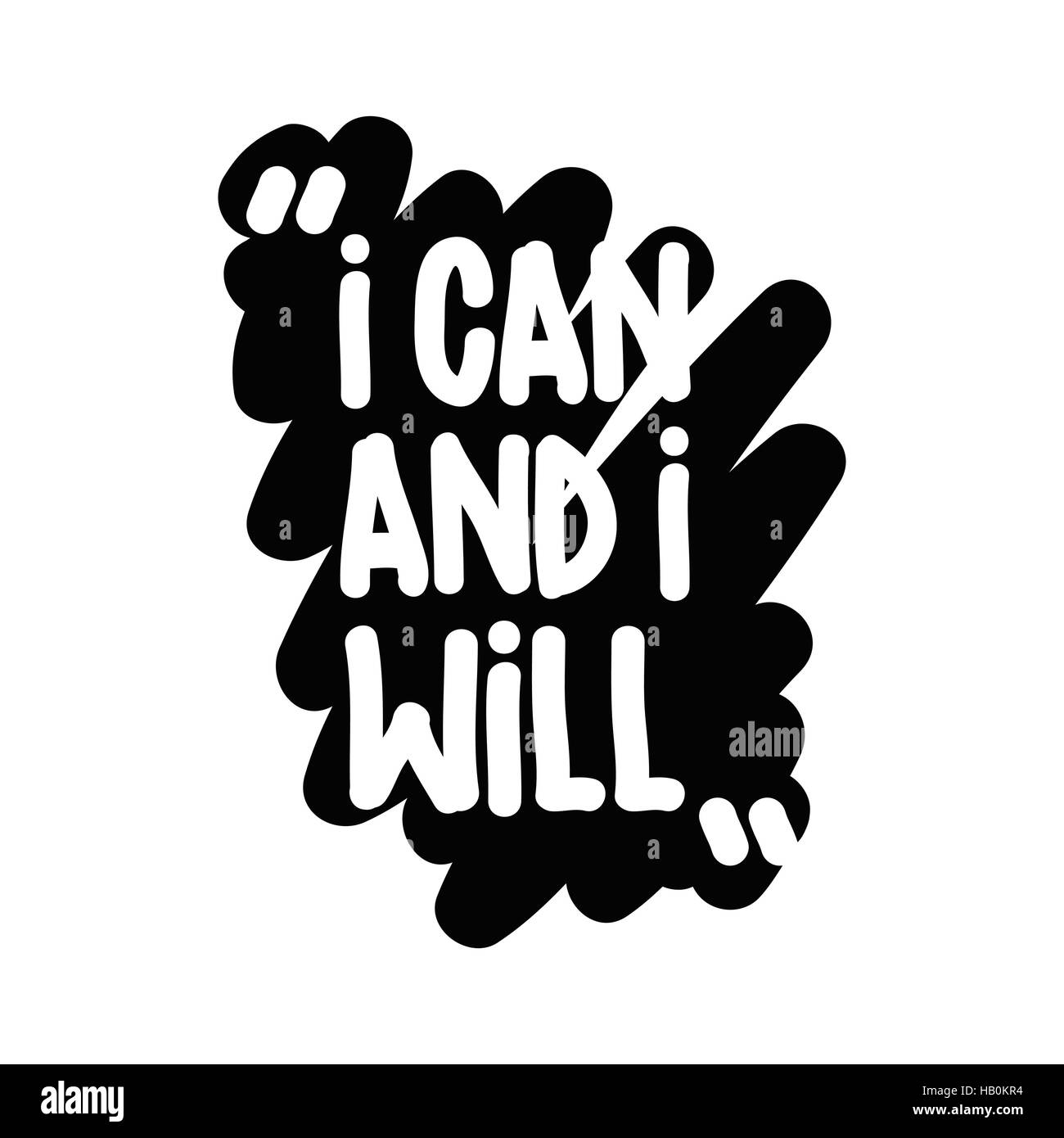Ich kann und werde ich Stock Vektor