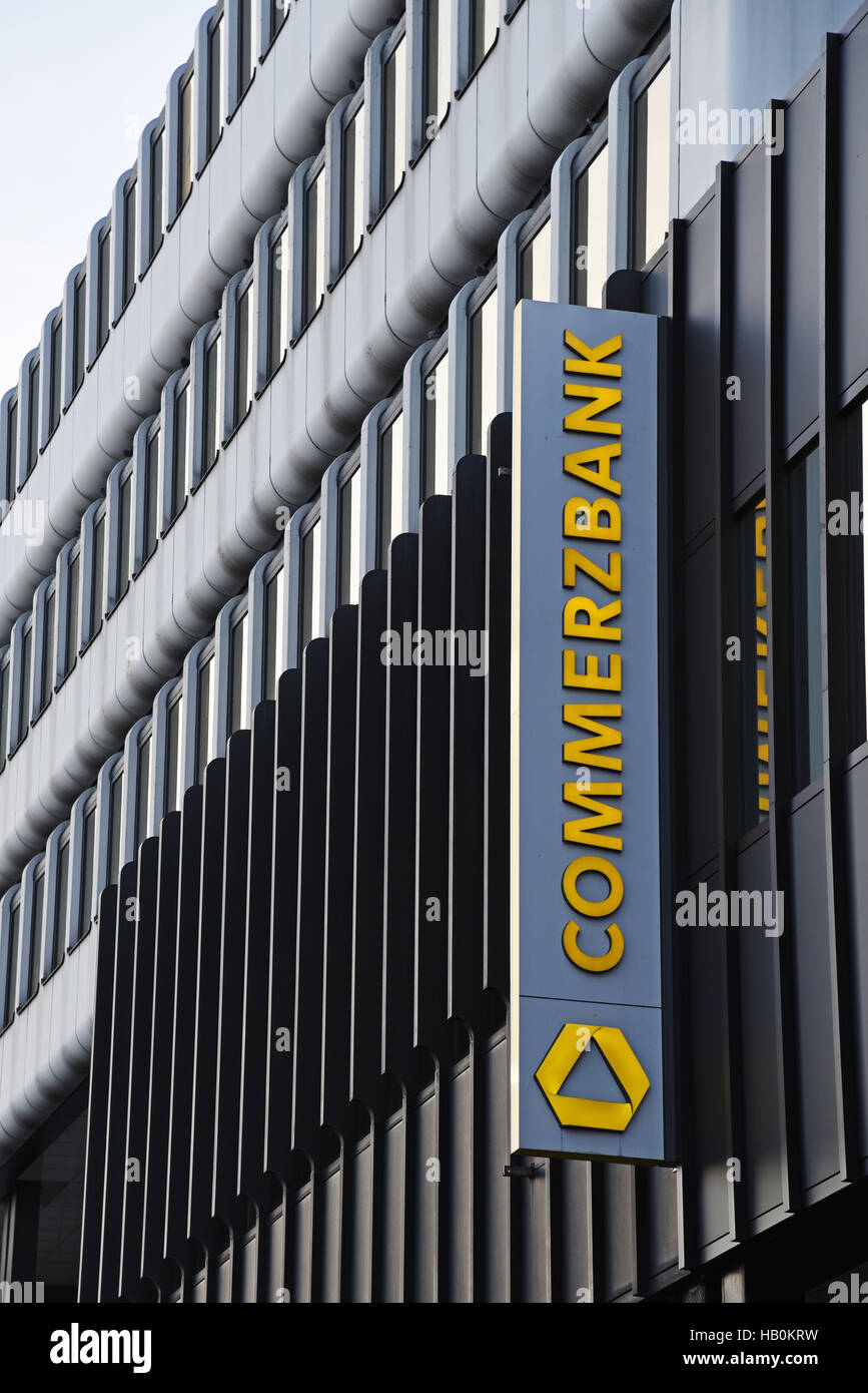 Commerzbank, Logo, Dortmund, Deutschland Stockfoto