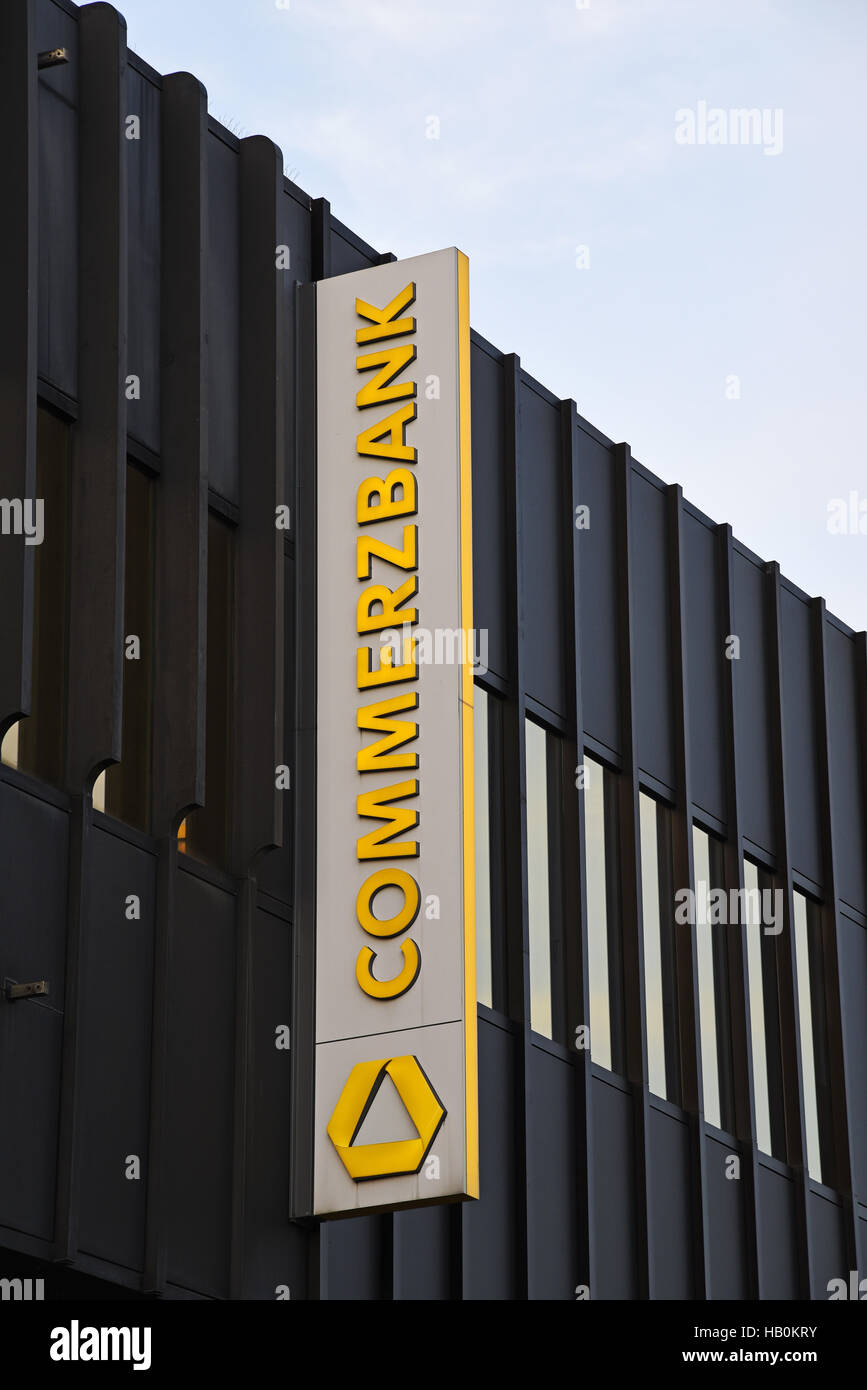 Commerzbank, Logo, Dortmund, Deutschland Stockfoto