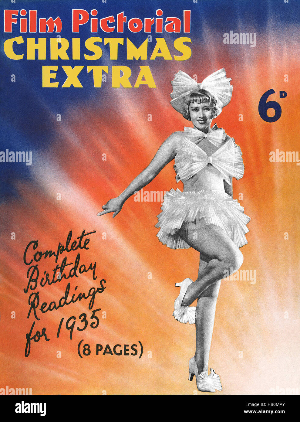 Vordere Abdeckung der Film bildliche Weihnachten extra für 1934, mit Joan Blondell Stockfoto