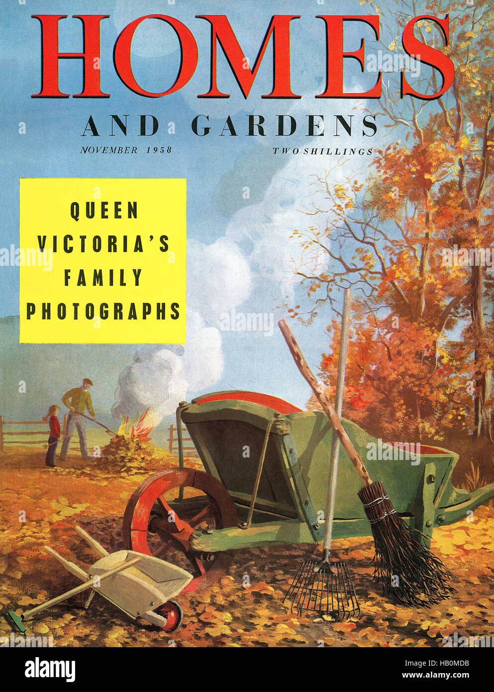 Titelseite der Häuser und Gärten Magazin für November 1958 Stockfoto