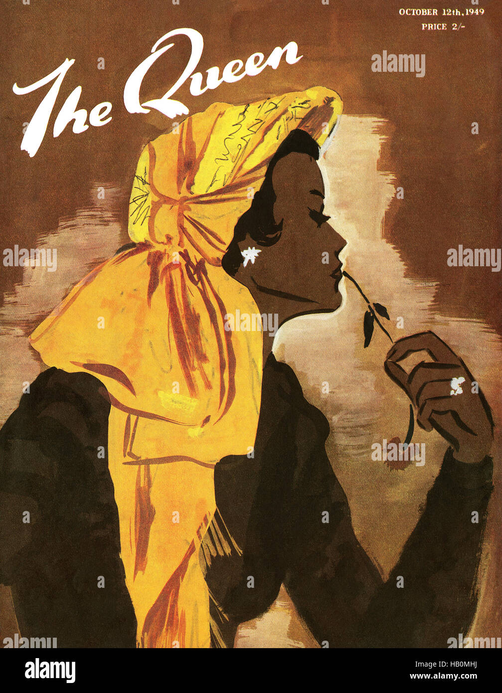 Titelseite der Zeitschrift für 12. Oktober 1949 The Queen Stockfoto
