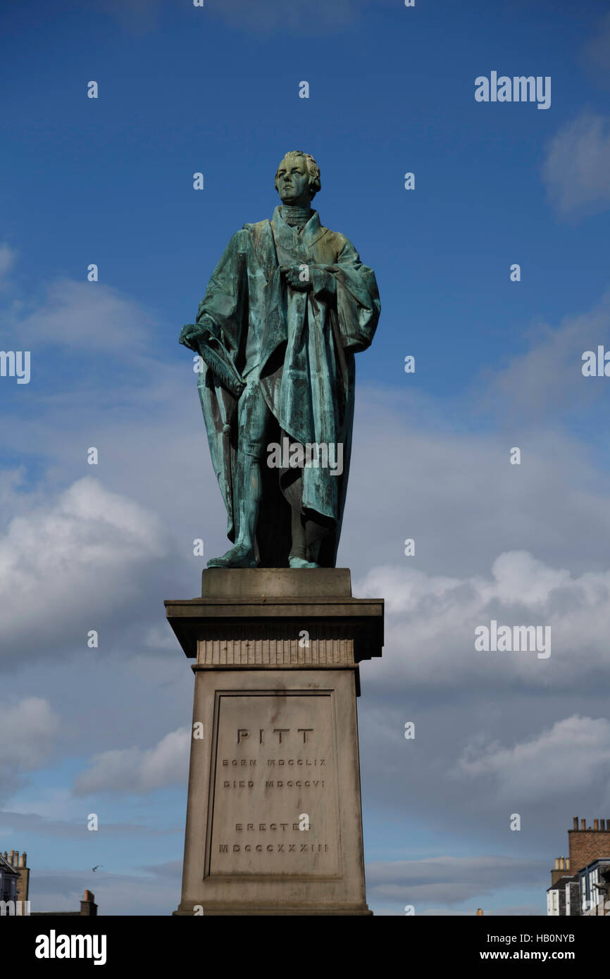 Statue von William Pitt (der jüngere), der jüngste Premierminister von Großbritannien. Edinburgh, Schottland. Stockfoto