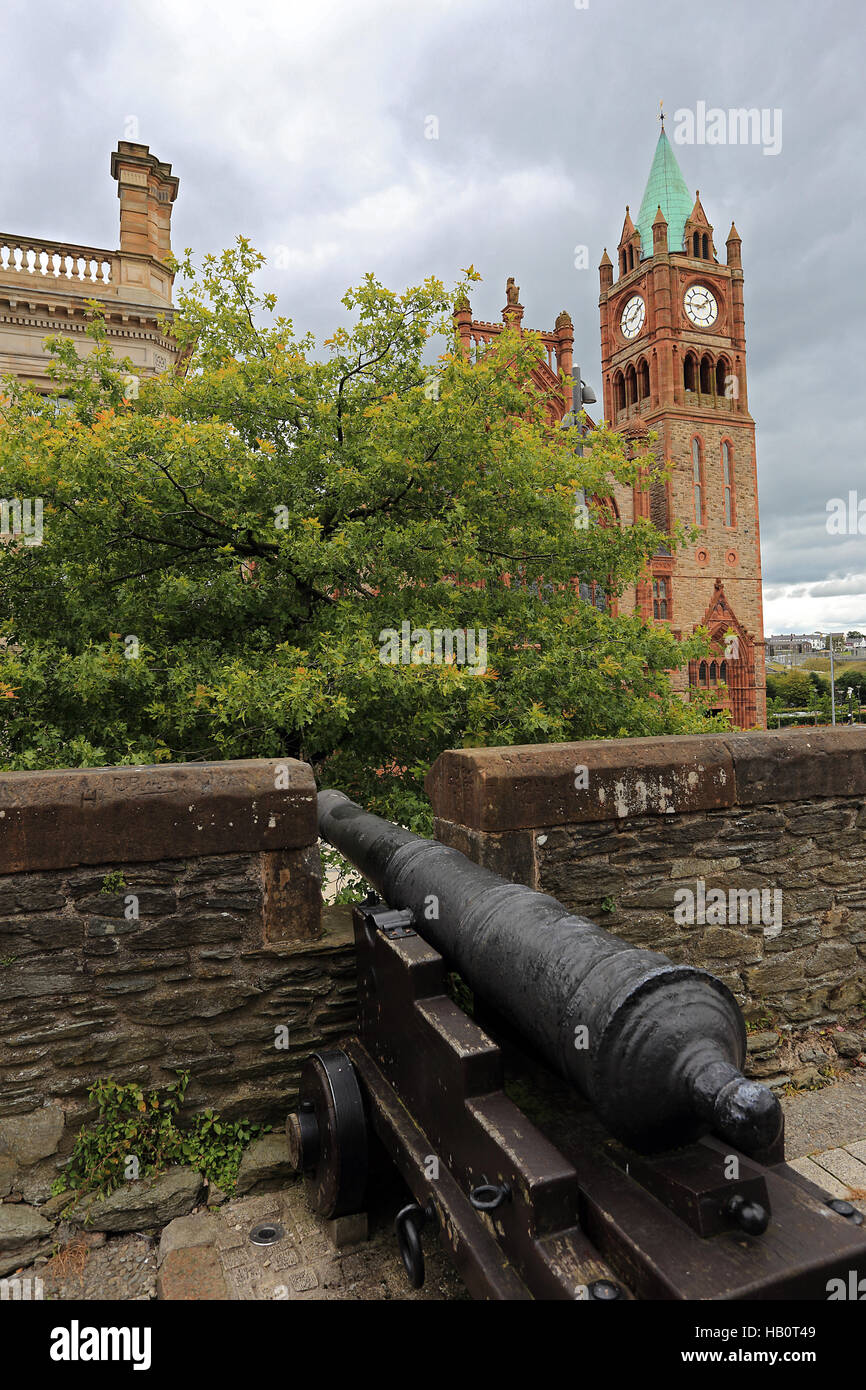 Guildhall, Londonderry, Nordirland, Vereinigtes Königreich Stockfoto