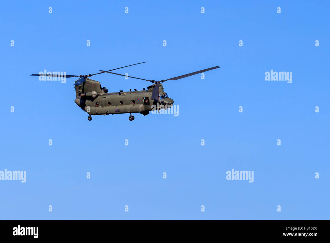Die Ch-47 Chinook-Hubschrauber der RAF Display Team von Southport Airshow angezeigt wird Stockfoto