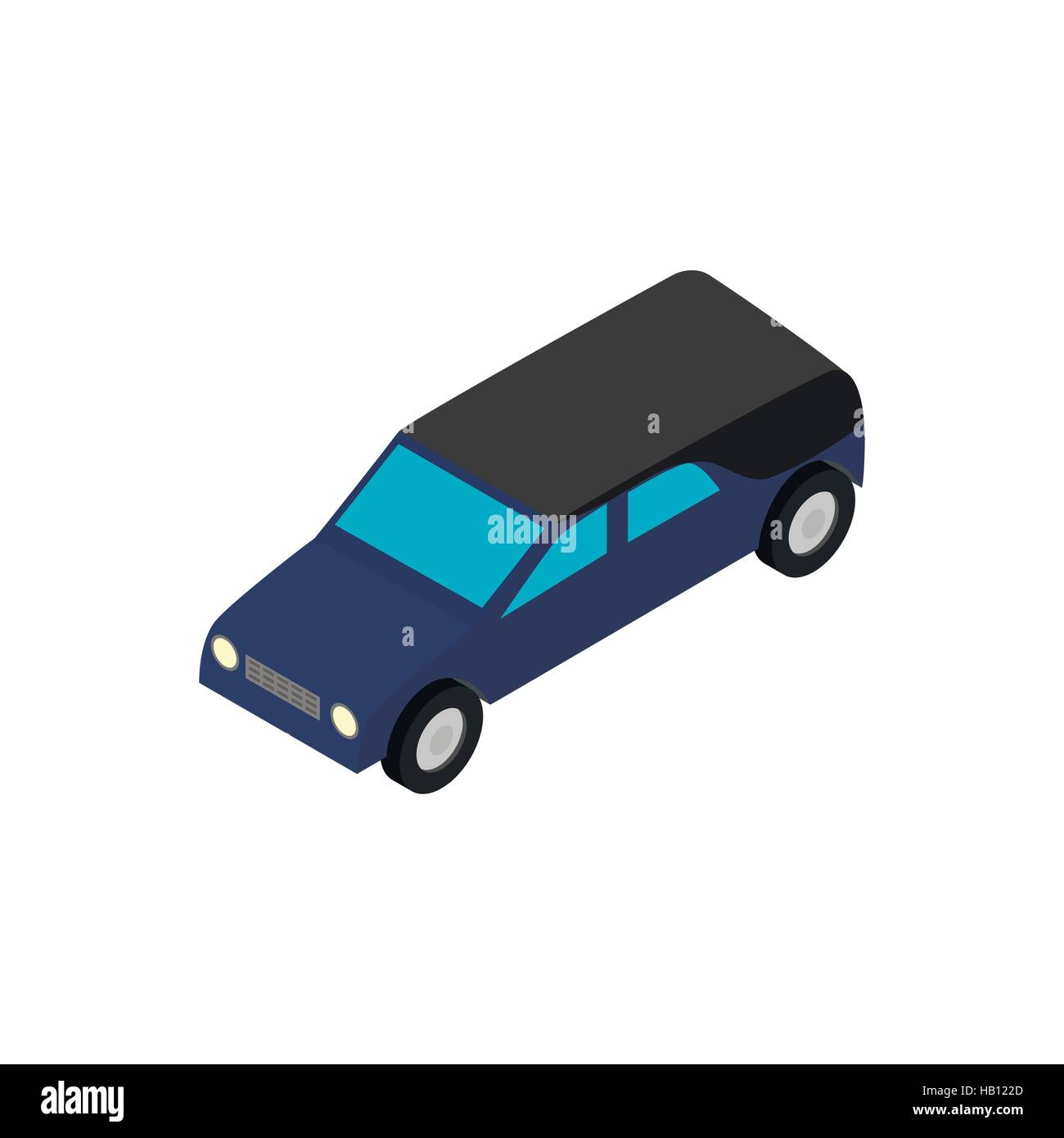 Leichenwagen isometrischen 3d Symbol Stock Vektor