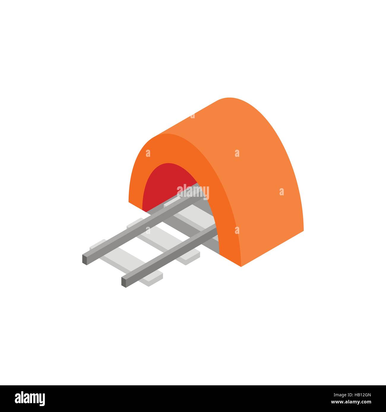 Eisenbahn Tunnel isometrischen 3d Symbol Stock Vektor