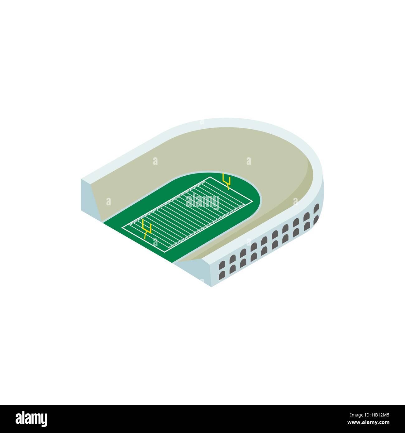 Rugby-Stadion isometrischen 3d Symbol Stock Vektor