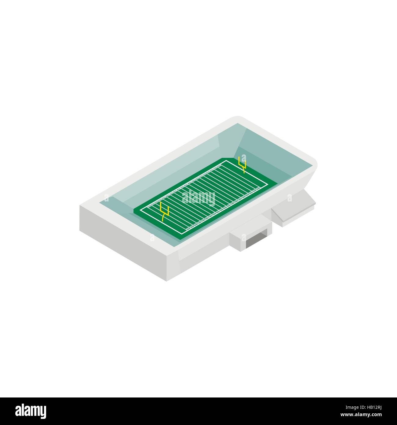 Rugby-Stadion isometrischen 3d Symbol Stock Vektor