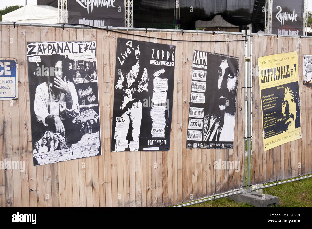 Poster auf der 26. Zappanale in Bad Doberan Stockfoto