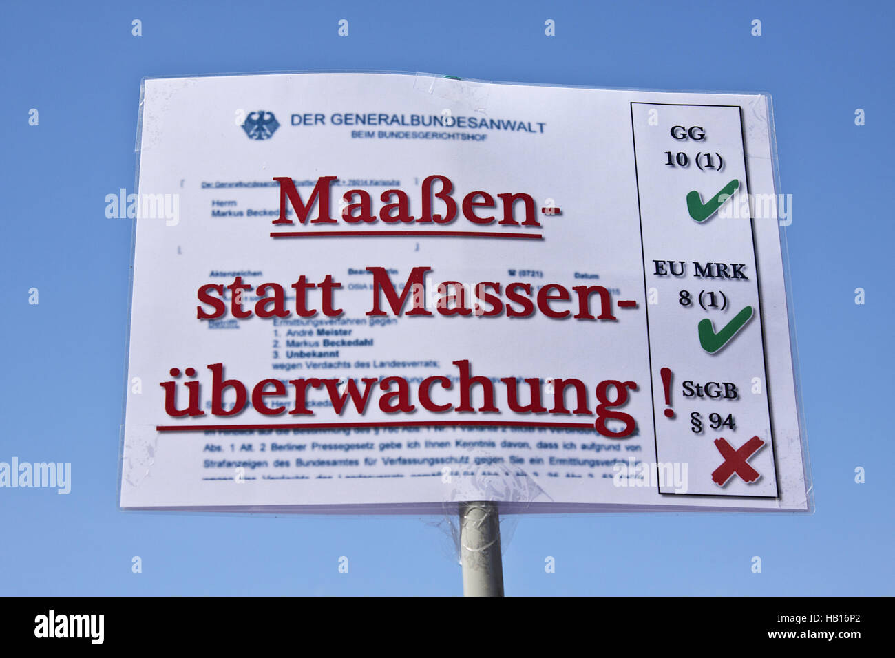 Demonstration Stockfoto