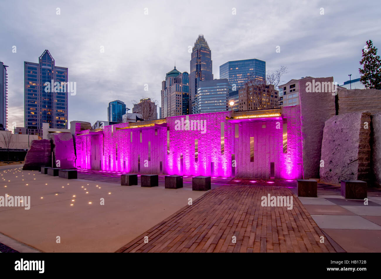 Skyline von Charlotte North carolina Stockfoto