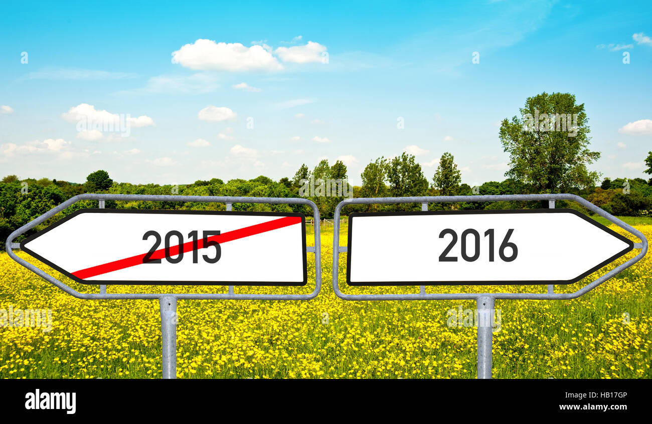 Jahr 2015-2016 Stockfoto