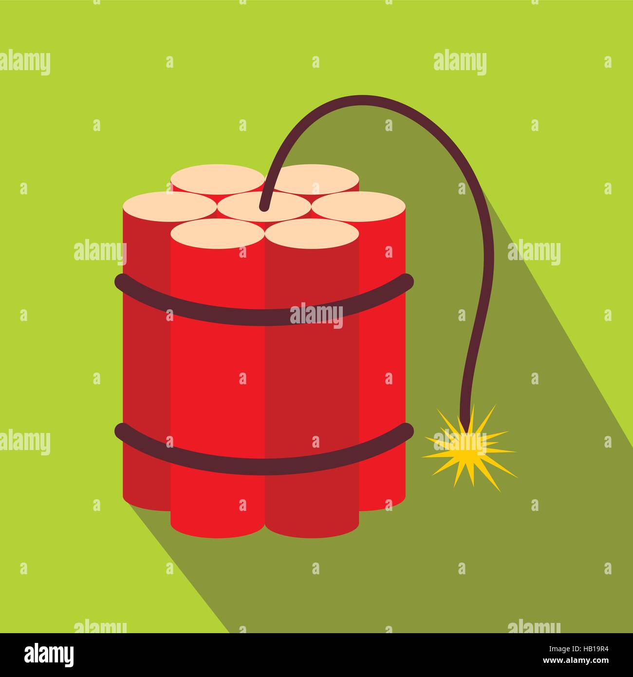 Flache rote Dynamitstangen Symbol Stock Vektor