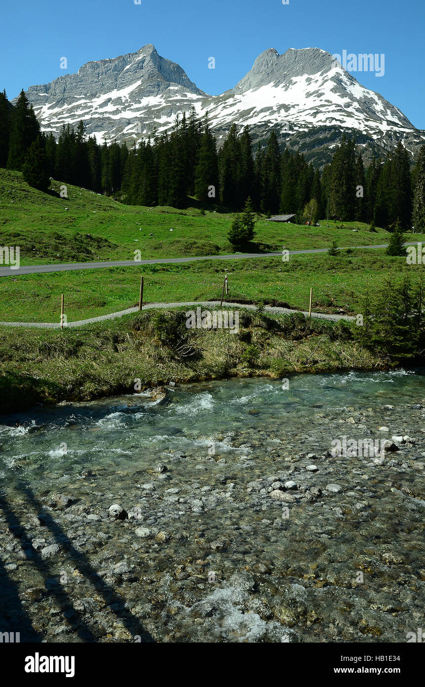 Alpen; Österreich; Europa; Alpenflusses; Stockfoto