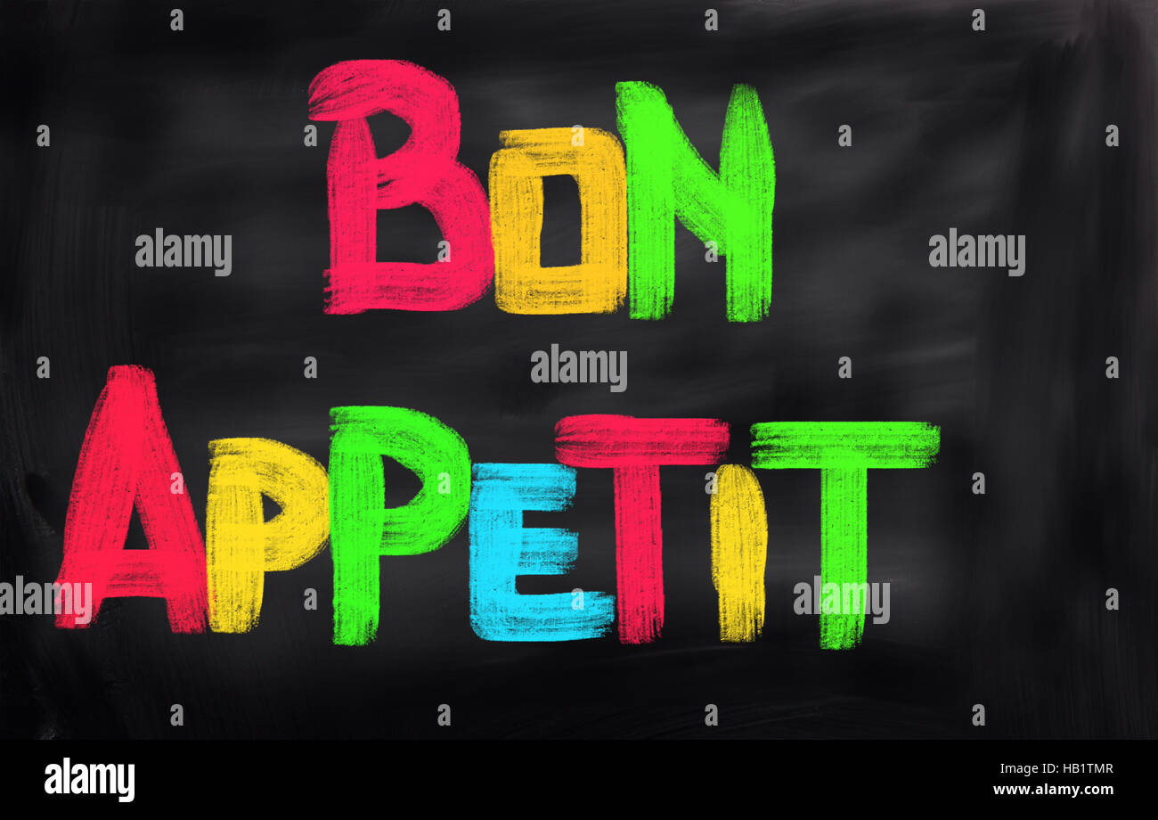 Bon Appetit-Konzept Stockfoto