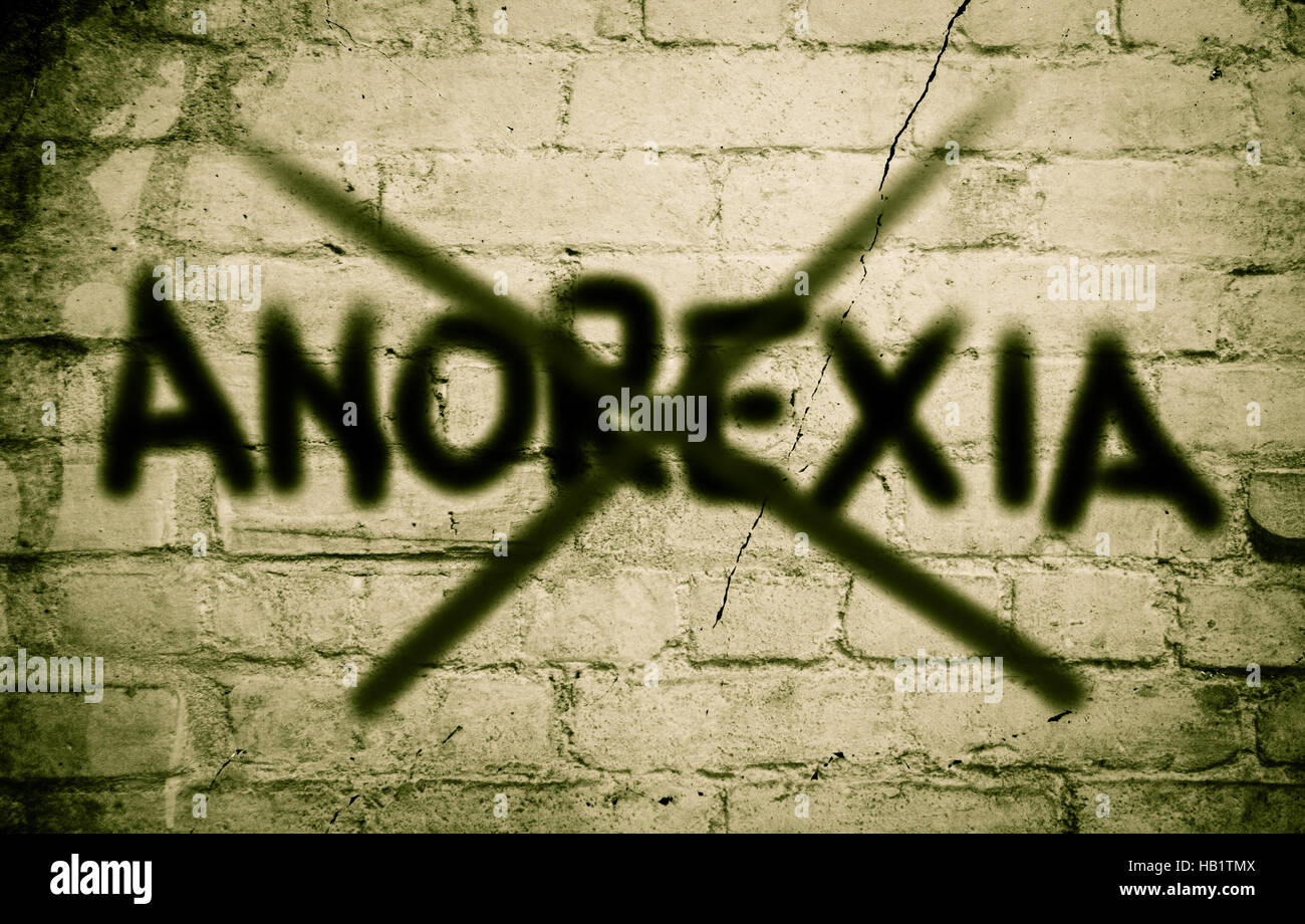 Anorexie-Konzept Stockfoto