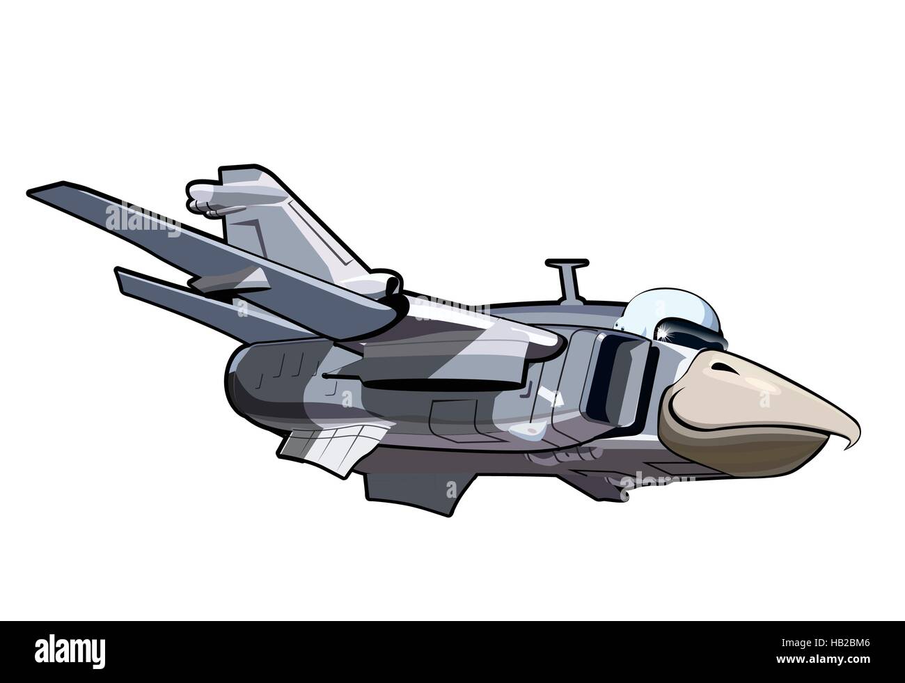 Cartoon Jetbird 3 Stockfoto