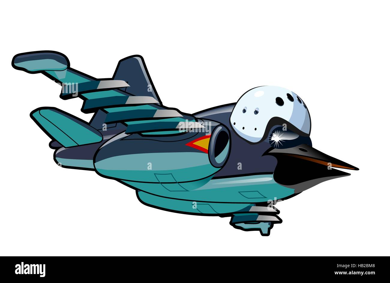Cartoon Jetbird 2 Stockfoto