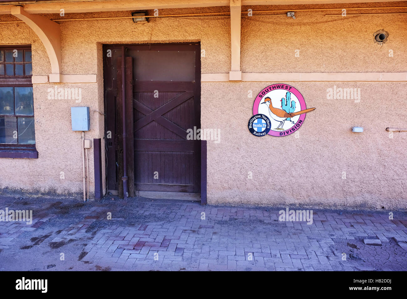 Bahnhof in Vaughn, New Mexico. Stockfoto