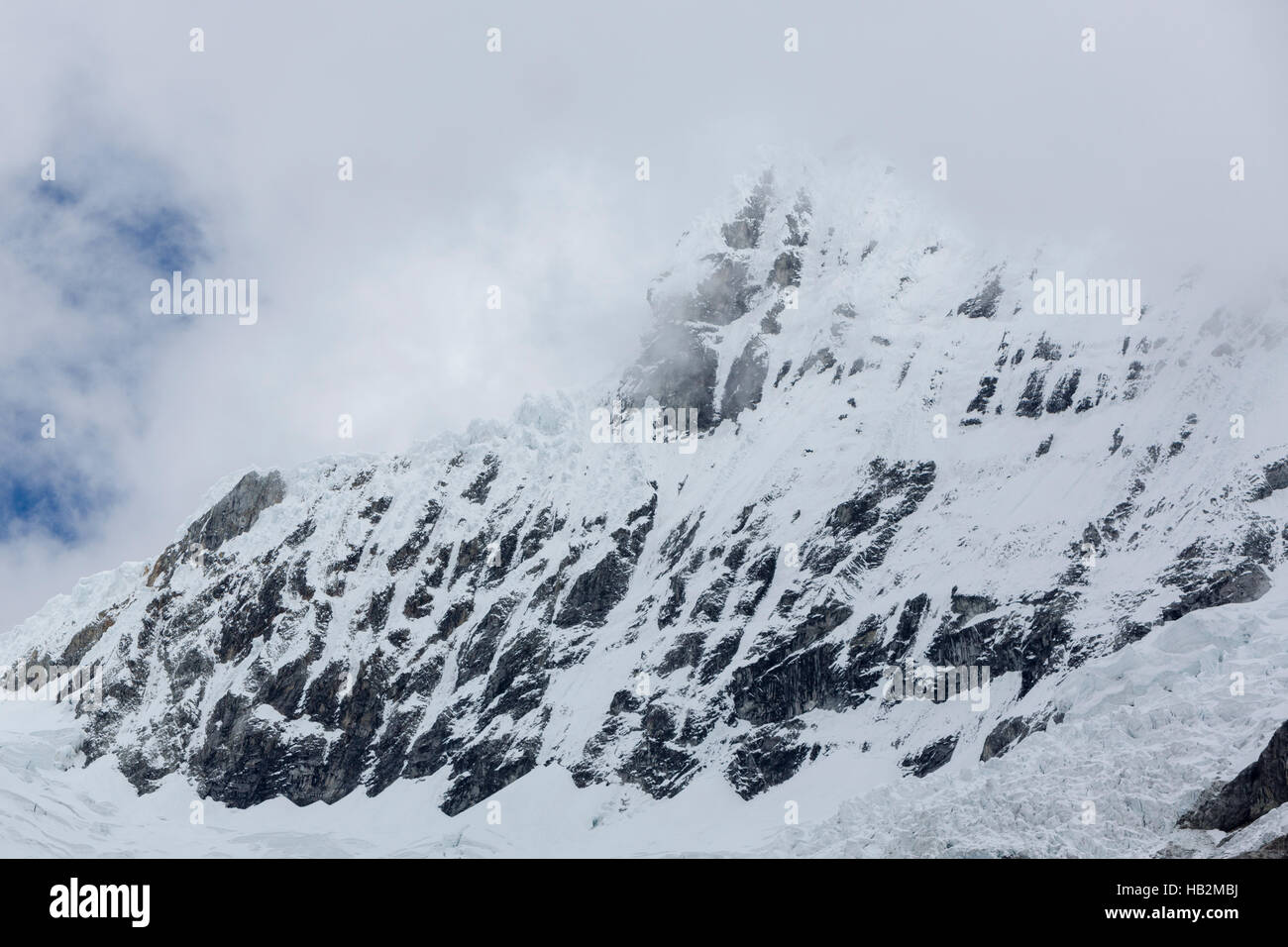 Cordillera Blanca Berg, Huaraz in Peru Stockfoto