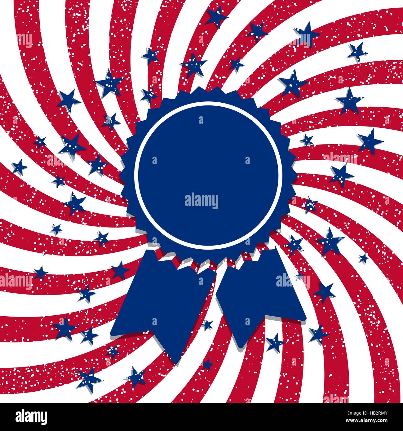 Amerikanische Flagge Stil Abzeichen. Vektor-Illustration. Feier-Emblem, Aufkleber, Sticker-Vorlage. Stock Vektor