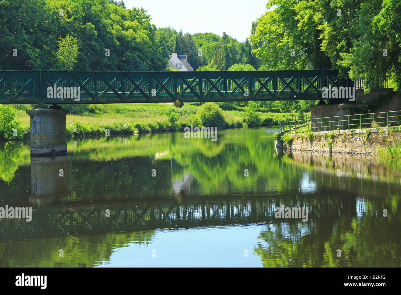 Nantes-Brest-Kanal, Frankreich Stockfoto