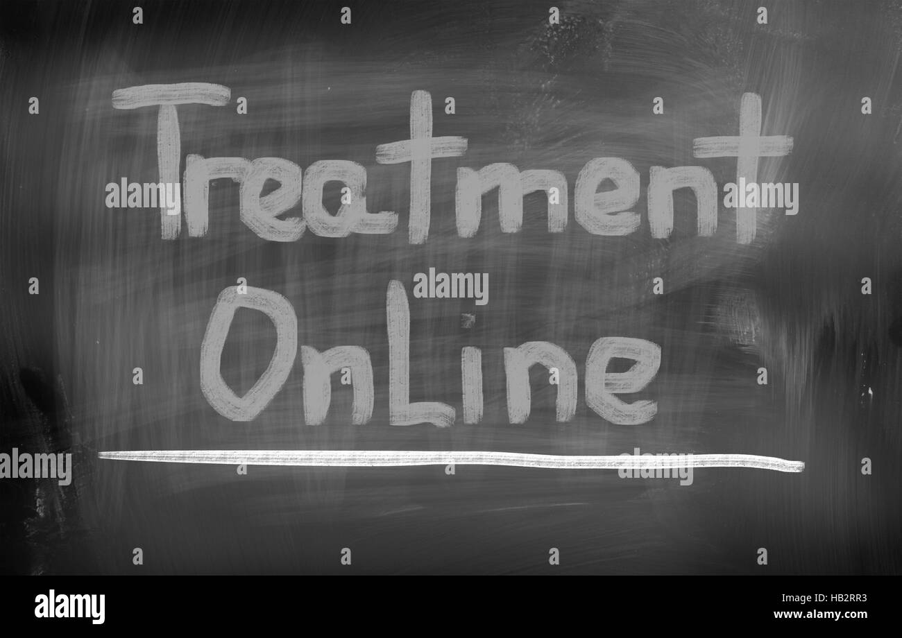 Online-Behandlungskonzept Stockfoto